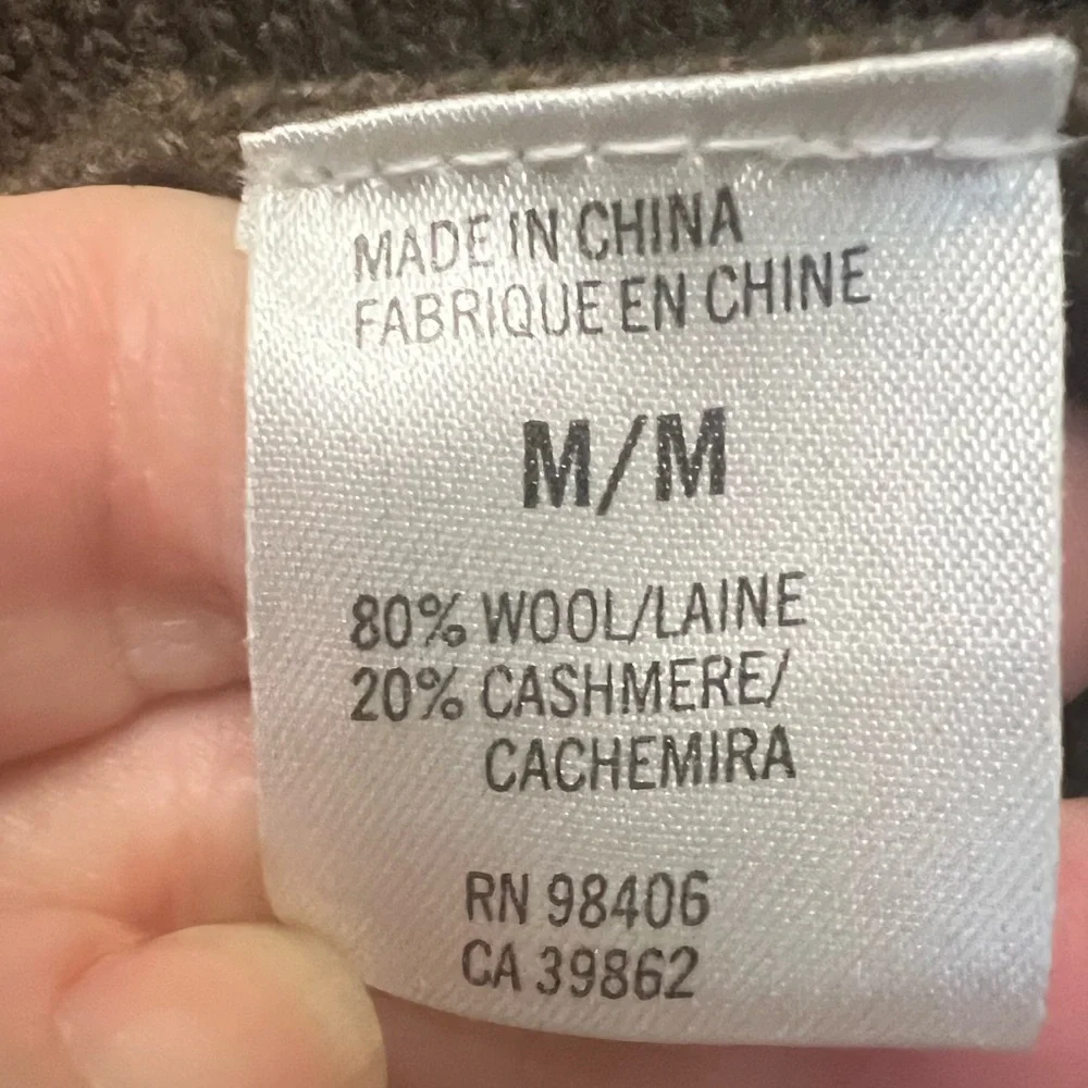 Theory Wool Cashmere Blend Open Front Cardigan Size M